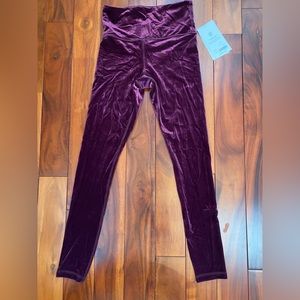 Athleta Elation velvet leggings new with tags. Color century.